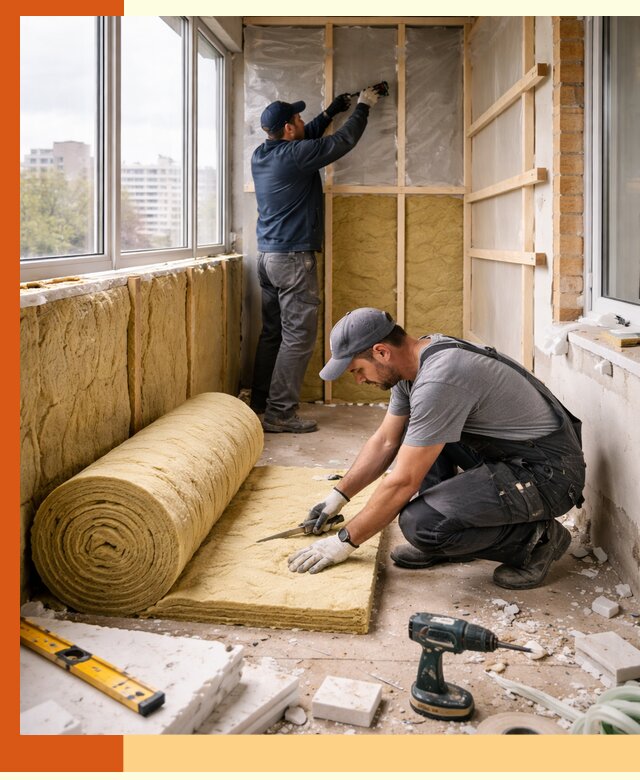 Утепление балкона под ключ в Кингисеппе качественно и быстро